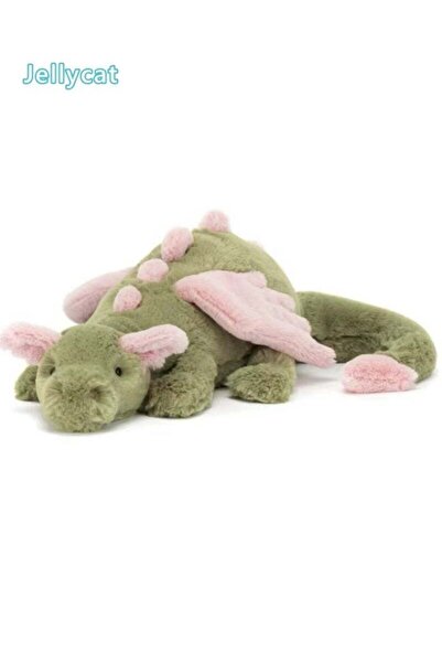 Jellycat 50cm Cute and Soft Dragon Series Plush Toy - Green and Pink