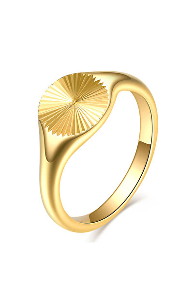 Choice 6 خواتم ذهبية عالية الجودة منحوتة على شكل موجة للنساء، خاتم دائري بسيط من الفولاذ المقاوم للصدأ على شكل أشعة رقيقة