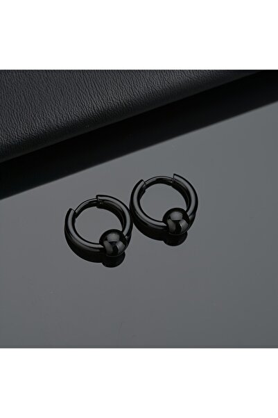 Choice Style A Black 2pcs Stainless Steel Hoop Earrings For Men Small Circle ...