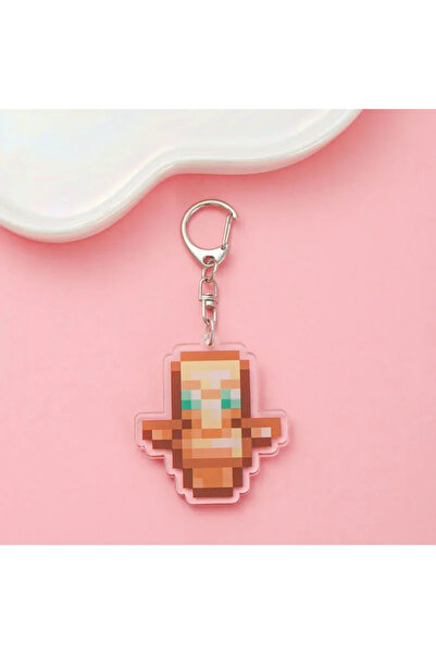Miniso 5cm 4 Hot Game Totem of Undying Diamond Sword Eye of Enchanted Golden Keychain Pickaxe Model Toys..