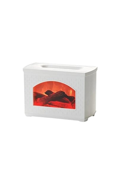 Boxely Aromatherapy Diffuser & Humidifier, Fireplace Effect, 270ml, White