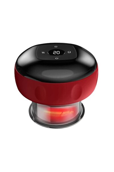 OEM USB Rechargeable Electric Cup Massage Device, 12 Heating & Pressure Levels, 1800 mAh, Black