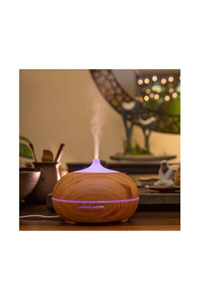 Boxely Aromatherapy Diffuser & Humidifier, 7-Color LED, 300 ml, Light Brown