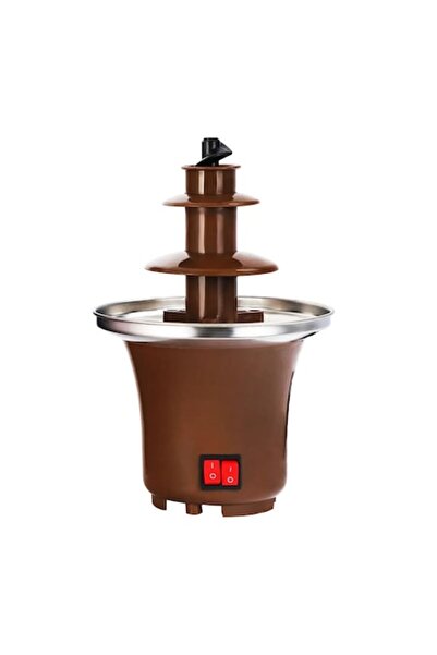 Boxely Fântână de ciocolată, cu 3 niveluri, 65 W, oțel inoxidabil premium, flux continuu, maro