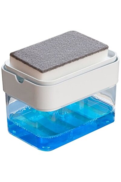 OEM 2-in-1 Dish Soap Dispenser with Sponge, 400 ml, White (ABS)