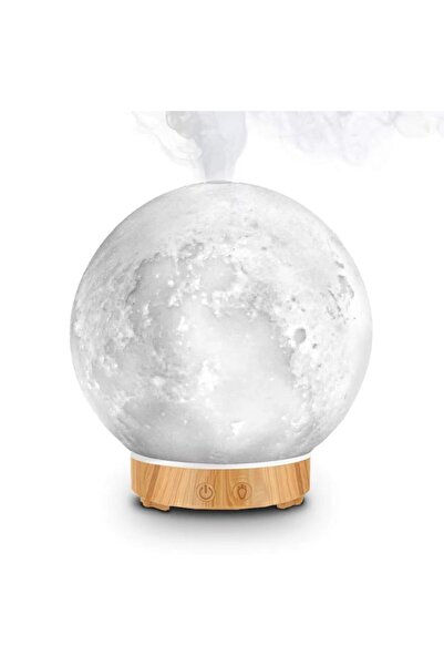 Boxely Aromatherapy Diffuser & Humidifier, 200 ml, Moon Shape, 7-Color LED, Light Brown