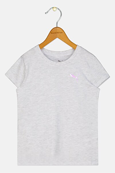 Puma Kids Girl Sportswear Fit Short Sleeve Outdoor T-Shirt, Grey