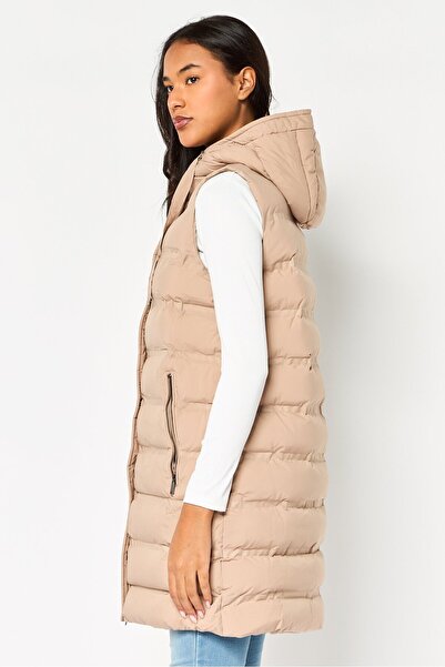 Bcbgeneration Women Plain Puffer Jacket, Beige