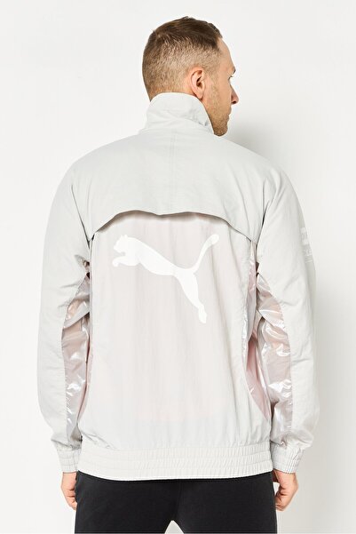 Puma Pleasure x Men Sportswear Fit Long Sleeve Outdoor Jacket, Pale Grey