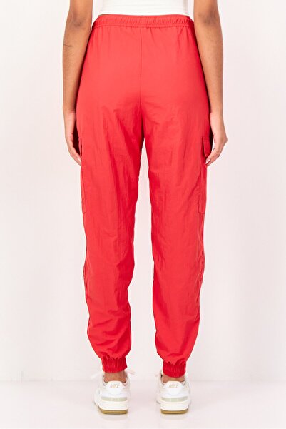 adidas Women Loose Fit Brand Logo Dancing Cargo Pants, Red