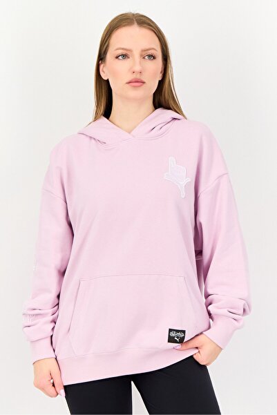 Puma x Sophia Chang Women Sportswear Fit Long Sleeve Outdoor Hoodies,Pink