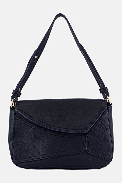 Lucky Bees Women Brand Logo Shoulder Bag, Dark Blue