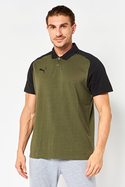 Puma Men Sportswear Fit Short Sleeve Outdoor Polo Shirt, Olive