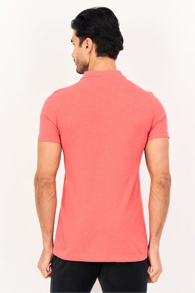 Puma Men Slim Fit Short Sleeve Essential Pique Polo Shirt, Red