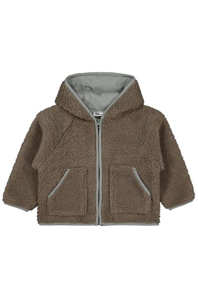 Civil Boys سترة بسحاب حواف أسطوانية - لون كاكي للأعمار من 4-5 سنوات