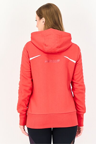 Puma x Scuderia Ferrari Women Sportswear Fit Long Sleeve Outdoor Hooded Sweatshirt, Red