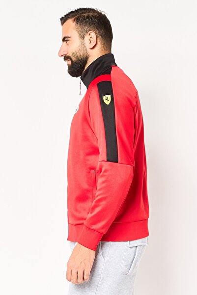 Puma x Scuderia Ferrari Men Sportswear Fit Long Sleeve Race T7 Track Jacket, Red