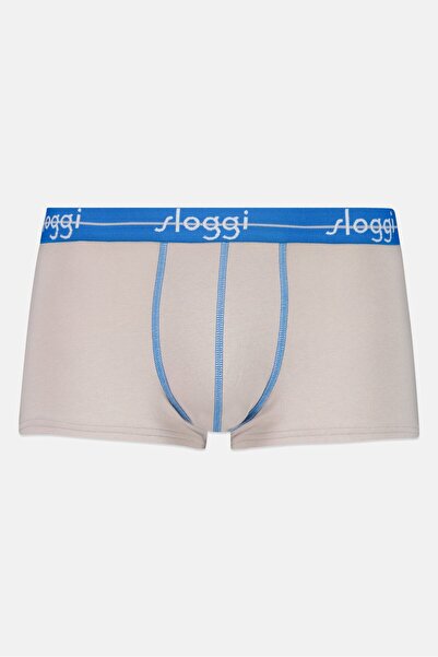 SLOGGI Men 2 Piece Brand Logo Boxer Brief, Grey
