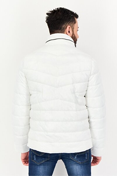 Kenneth Cole Men Quilted Long Sleeve Puffer Jacket, White