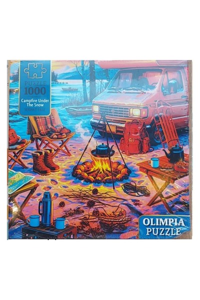 Onur 15013 PUZZLE 1000 PRÇ OLİMPİA CAMPFİRE UNDER THE SNOW