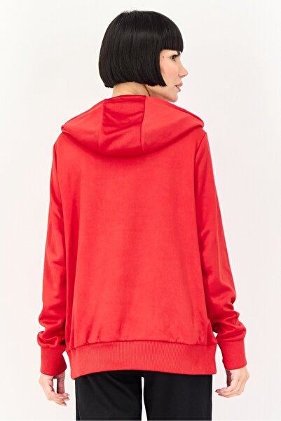 Ellesse Women Sportswear Fit Long Sleeve Outdoor Hoodie, Red