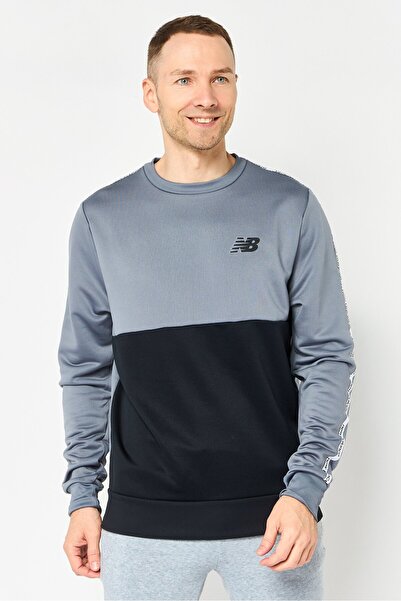 New Balance Men Sportswear Fit Long Sleeve Outdoor Sweatshirt, Grey