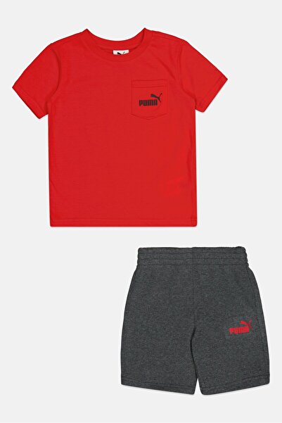 Puma Kids Boy 2 Piece Sportswear Fit Short Sleeve Outdoor T-Shirt And Shorts ...