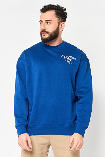 Puma Men Sportswear Fit Long Sleeve Outdoor Sweatshirt, Blue