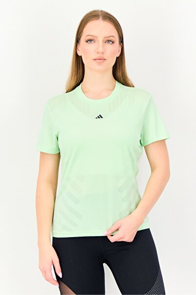 adidas Women Sportswear Fit Short Sleeve Training T-Shirt, Lime