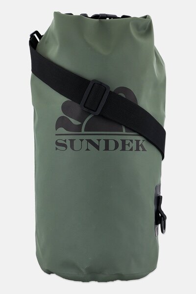 SUNDEK Men Brand Logo Tube Bag, Olive