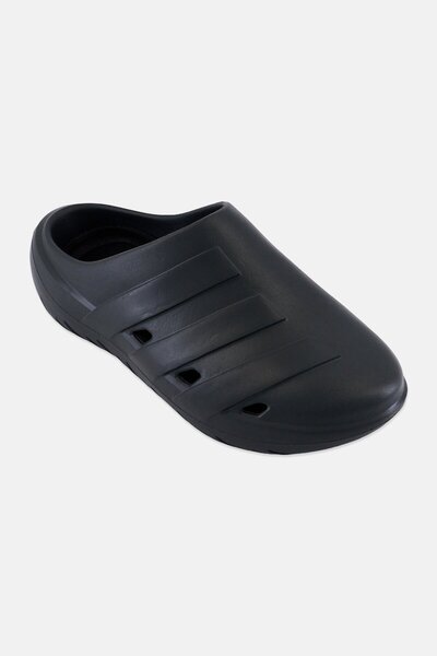 adidas Kids Boy Adicane Clog Outdoor Slip On Slides, Black