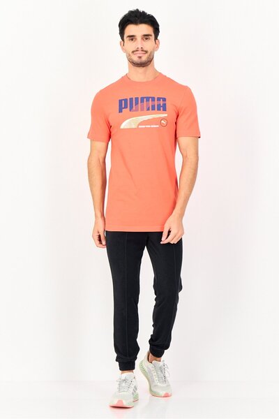 Puma Men Sportswear Fit Short Sleeve Decor8 Outdoor T-Shirt, Red