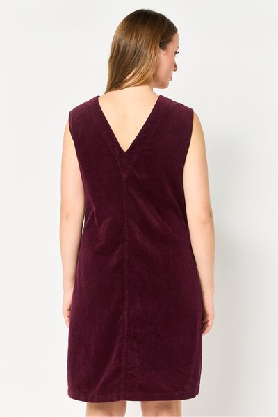 DOROTHY PERKINS Women Corduroy Mini Dress, Burgundy