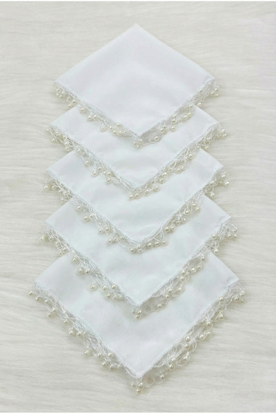 ZEYMERADE مناديل زفاف من الشيفون الأبيض للعروس والعريس، هدية للعروس ووصيفات العروس وحفلات الخطوبة والختان، 10 قطع