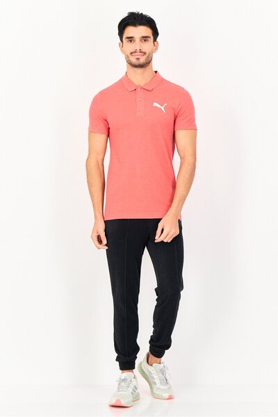 Puma Men Slim Fit Short Sleeve Essential Pique Polo Shirt, Red