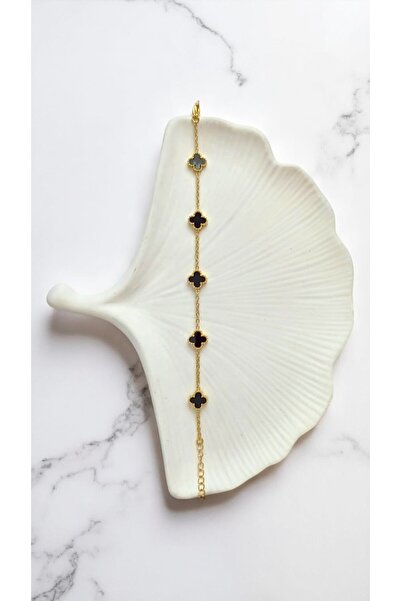 NOVA JEWELLERY Van cleff Küçük Zirkon Taşlı Çelik Bileklik |steel Bracelet