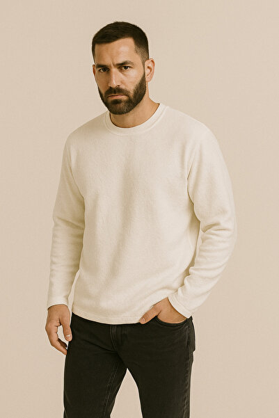 UOMOPARK Nordicline D.Face Textured, Minimal Design, Comfortable Fit Premium Men's Sweatshirt 2772-1