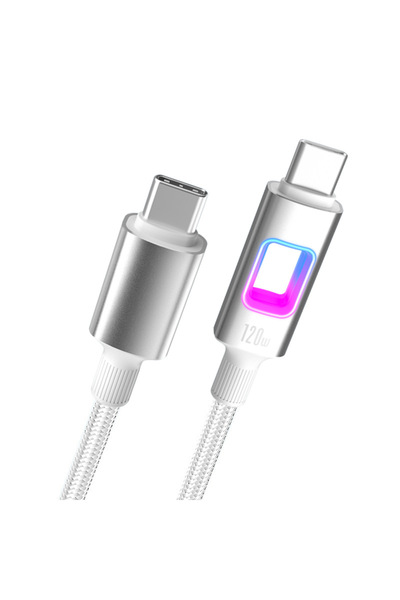 Choice 2 متر C-C أبيض NNBILI كابل بيانات شحن سريع مزدوج من النوع C PD 120 واط USB C إلى C من النوع C للشحن السريع