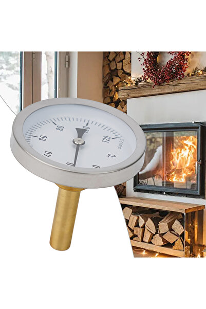 Choice Stainless Steel Grill Thermometer With Copper Sheath 1/2" Screw-In Buffer Boiler Heating 120°C Te...