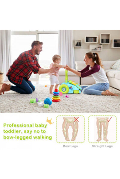 Toy Multifunctional baby walker with activity center and adjustable height