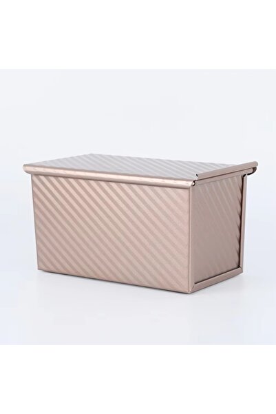 Choice قالب خبز مستطيل من روز إل، قطعة واحدة مع غطاء، غير لاصق، مصنوع من الفولاذ الكربوني المموج