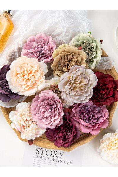 Choice 10 قطع متعددة 5/10 قطع زهور صناعية لحفلات الزفاف 10 سم رخيصة من الحرير...