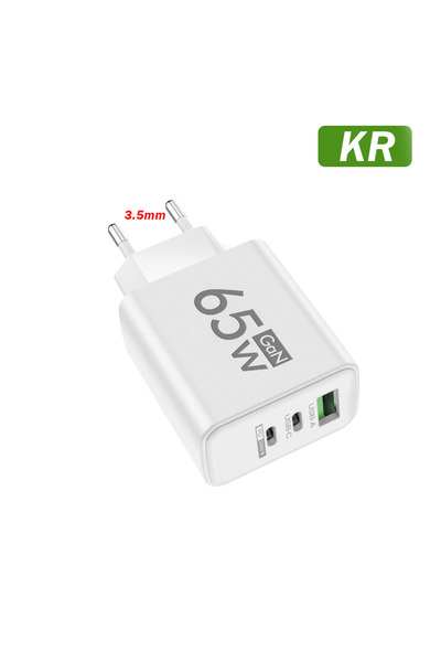 Choice شاحن KR USB أبيض 65 واط شاحن الهاتف المحمول شحن سريع لأجهزة iPhone طاق...