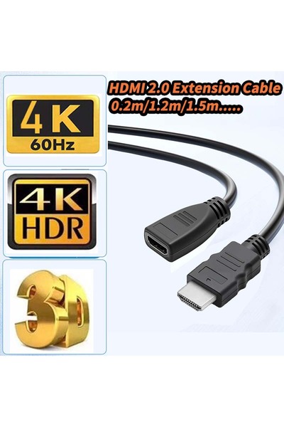 Choice كابل تمديد HDMI 4K بطول 0.9 متر، ملاحظة التحقق، كابل تمديد HDMI 2.0 ذك...
