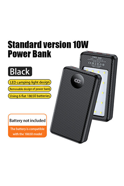 Choice 1 قطعة حامل بطارية 6*18650 10 واط شحن سريع DIY حافظة طاقة محمولة بمنفذ...