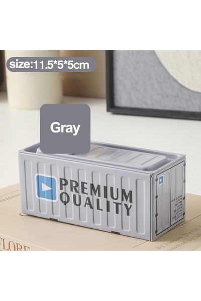 Choice Gray Iron Storage Box Retro Industrial Style Metal Miniature Container Model Decorative Storage Box