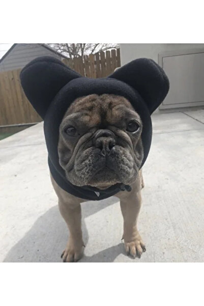 Choice S black Winter Pet Hat Fleece Dog Warm Hat Ears Hoodie Scarf Set Pet Cat Dog Hat Headgear Warm Earmu
