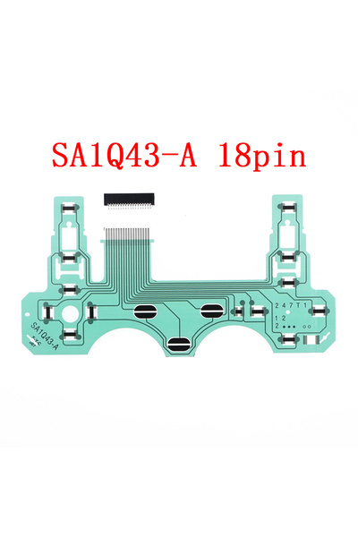 Choice SA1Q43-A غشاء موصل 18P وغطاء زر عصا التحكم لجهاز PS2 Dualshk SA1Q42A S...