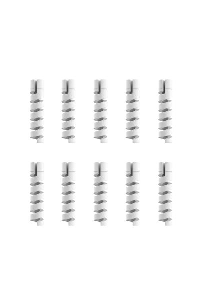 Choice White 10PCS 10PCS Soft Silicone Cable Protection Spiral Cable Winder Protector For Android Phone Mou