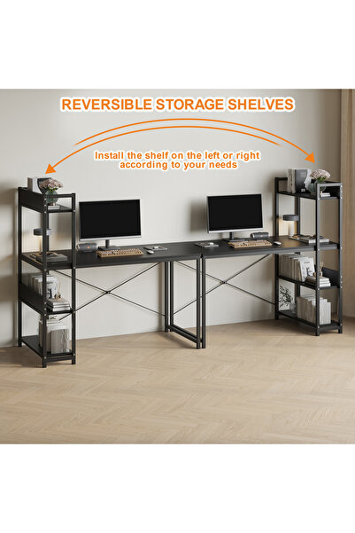 Bojasmiial Ergonomic 4-Tier Computer Desk, Modern Simple Design for Home Office/Study/Gaming, 110x50x72cm